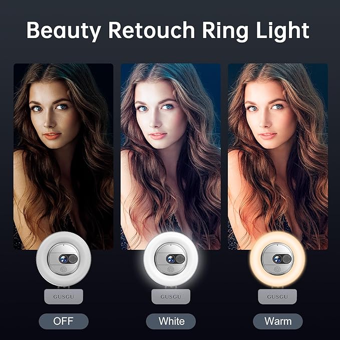 GUSGU G910 2K Quad HD Webcam for PC, with Microphone & Light & Privacy Cover, Web Camera for Desktop Computer/Laptop/MacBook, USB Streaming Camera-DeskLoop Office