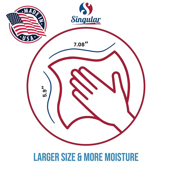 Hand Sanitizing Wipes Travel Size by Singular Wipes –30ct Individually Wrapped | Fragrance-Free, Moisturizing, 70% Isopropyl Alcohol Wipes | Travel, Home, Office, Daily Use | Made in USA-DeskLoop Office