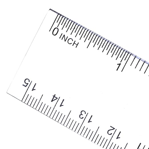 EBOOT 2 Pack Plastic Ruler Straight Ruler Plastic Measuring Tool - Image 4