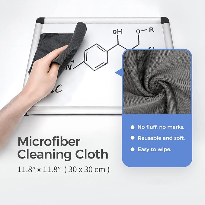 loukin Non-Toxic Whiteboard Cleaner, 17 fl oz Dry Erase Board Cleaner, Low-Odor Whiteboard Cleaning Spray with Cloth, Removes Stubborn Marks from Whiteboards, Chalkboard-DeskLoop Office