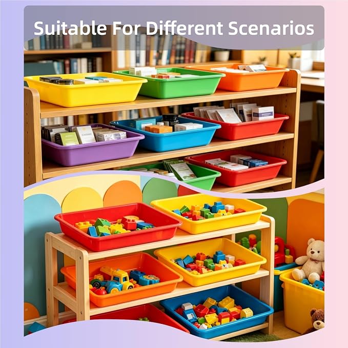 12Pcs Letter Size Flat Storage Tray Organizer Bin - Image 7