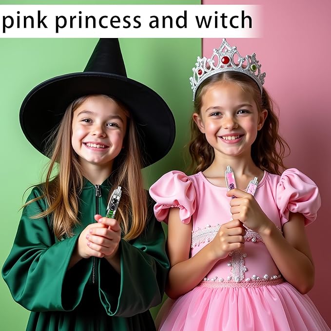 Princess and Witch Pens Set – Magical Fantasy-Themed Ballpoint Pens for Girls, Students, and Stationery Lovers – Smooth Writing Pens for School, Journaling, or Gifts – Enchanting Design, 8 Pack-DeskLoop Office