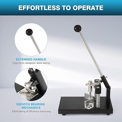 IRONWALLS Corner Rounder Punch Heavy Duty, 1.2”/30mm Thickness Manual Corner Rounder Paper Punch Cutter with R6mm R10mm Interchangeable Dies for Heavy Cardstock, Plastic, Aluminum Sheet-DeskLoop Office