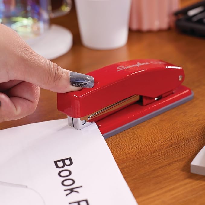 Swingline Stapler, Cub Compact Desktop Stapler, 20 Sheet Capacity, Metal, Rio Red (S701070)-DeskLoop Office
