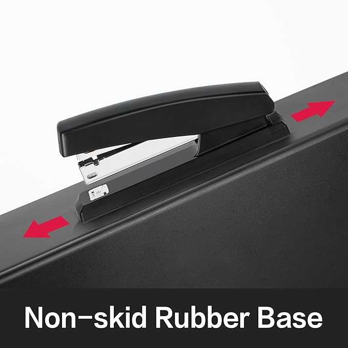 Deli Stapler, Desktop Stapler, 2 Pack, Office Stapler, 25 Sheet Capacity, Includes 2000 Staples and 2 Staple Removers, 2 Pack,Black-DeskLoop Office