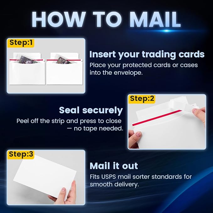 180 Pack Mailer Trading Card Envelopes,7" x 4.35" Trading Card Mailers - Image 7