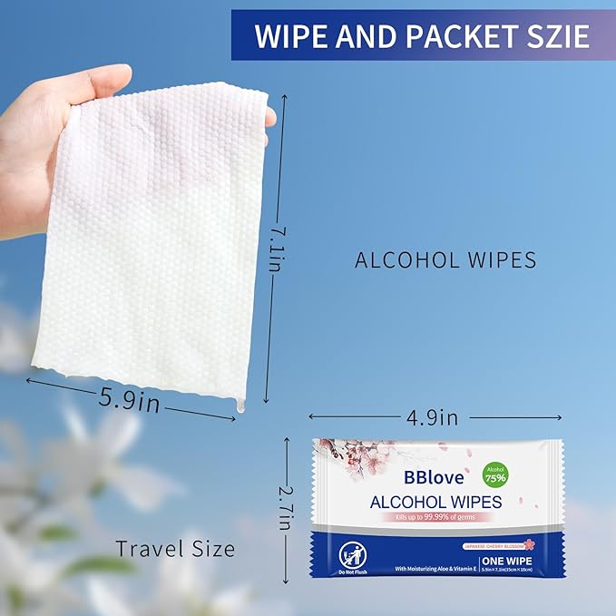 75% Alcohol Hand Sanitizer with Aloe Moisturizer & Vitamin E for On-the-Go Use, All-Purpose Travel Wipes Count, Restaurant, Home Office-DeskLoop Office