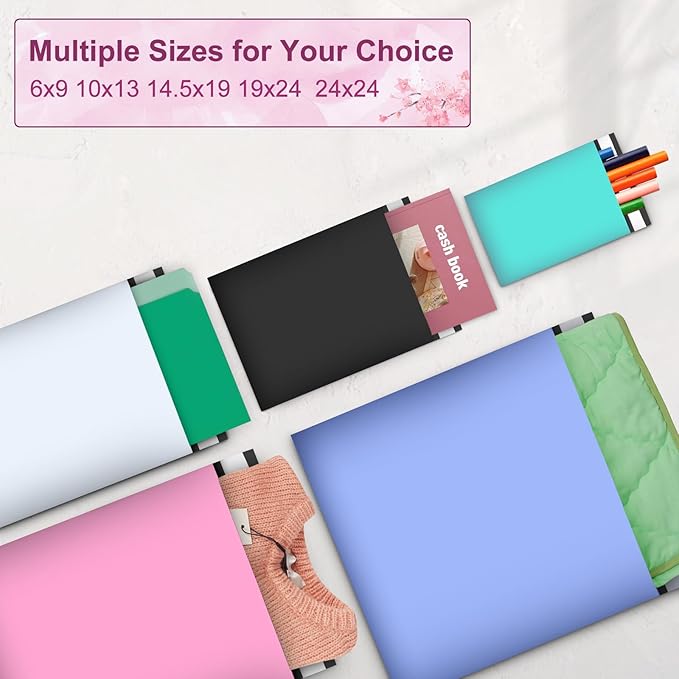 Large Poly Mailers 19x24 Inch 100 Pack, Shipping Bags for Clothing with Self-Sealing Tear-Resistant, Waterproof Poly Bags, Mailing Envelopes for Small Business (Pink)-DeskLoop Office