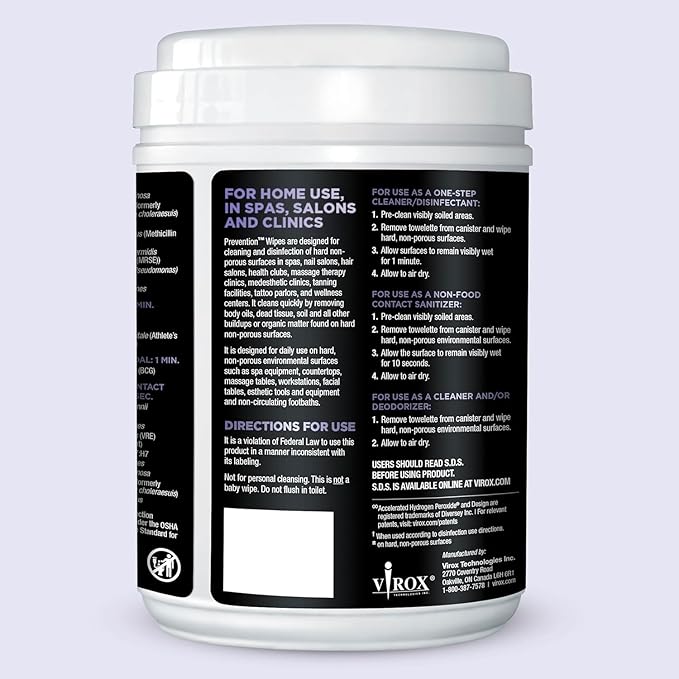 Prevention All Purpose Disinfectant Wipes – Cleaning Wipes Canister, Bulk Cleaner Towelettes for Salons, Spas, Clinics – Hospital Grade Surface Sanitizing – 160 Count per Canister (12 Pack)-DeskLoop Office