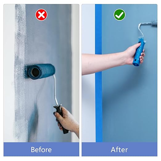 2 Roll Painters Tape 1.89In × 55Yard Blue Painters Tape Bulk Multi-Surface Blue Masking Tape for Wall Painting Edge Treatment DIY Crafts-DeskLoop Office