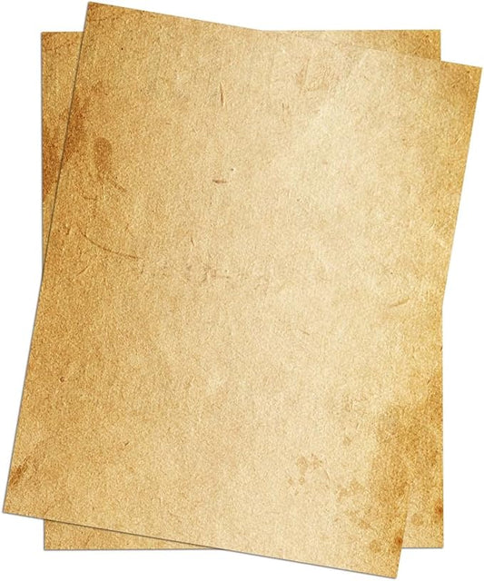 Loose Leaf Paper, Stationery Writing Paper, Vintage Antique Letterhead Paper 8.5" x 11",50 Sheets, A4 Unpunched Refills Paper for Ring Binder/Discbound, Decorative Printer Paper-DeskLoop Office