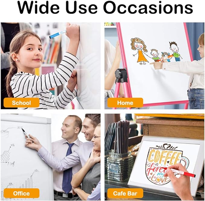 Shuttle Art Magnetic Whiteboard Markers, 20 Pieces Fine Tip and Eraser, Dry Erase Whiteboard Markers, for Writing on Whiteboards, Weekly Planner, Glass for School Office Home-DeskLoop Office