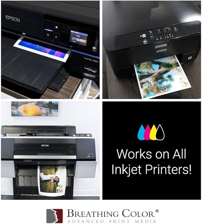 Vibrance Luster Photo Printer Paper 10 mil 255 gsm Luster Finish Premium Photo Paper Sheets 17 inches x 22 inches 50 sheets Works with All Inkjet Printers Including Professional Makes and Models-DeskLoop Office