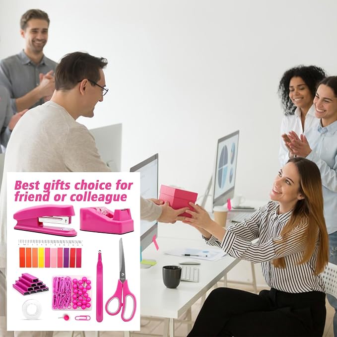 Hot Pink Desk Accessories Set - Image 7