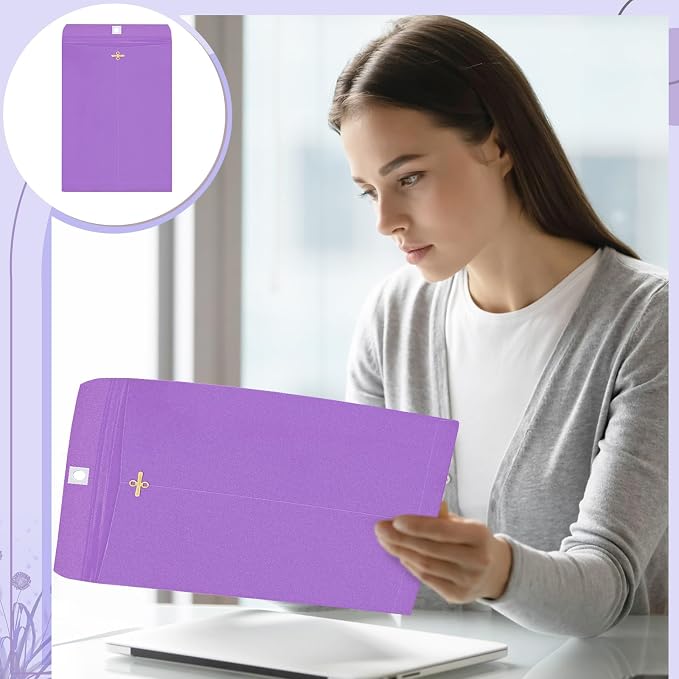 Geyee 100 Pcs Clasp Manilla Envelopes 10 x 13 Inch Gummed Colored Envelopes - Image 6