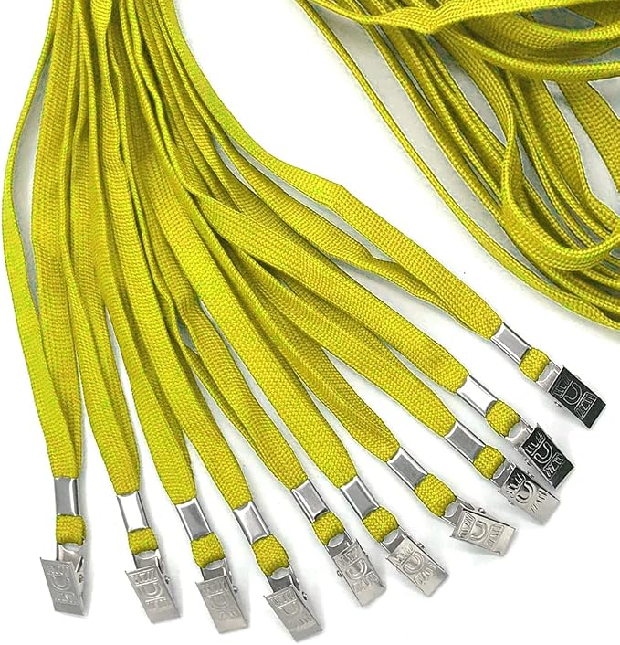 Bird Fiy Yellow Lanyards 100 Pack Bulk Badge Lanyards - Image 4