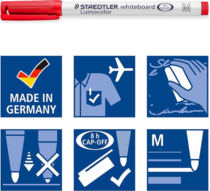 STAEDTLER 301 WP6 Whiteboard Pens - Image 6