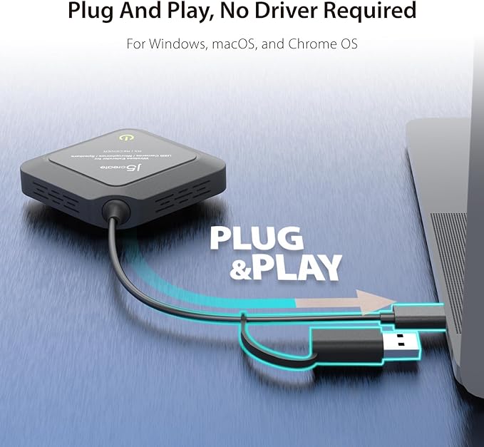 j5create Wireless Extender for USB Webcam, Microphones, or Speakers, Ideal for Streaming & Conferencing, No USB Mouse/Keyboard Compatibility (JVW120)-DeskLoop Office