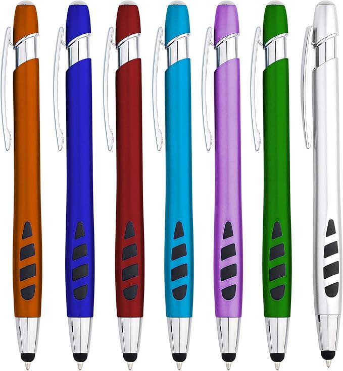 Personalized with Your Custom Logo or Text Pens-300 Pack Bulk-for Businesses, Parties, and Events, 2 in 1 Capacitive Stylus & Ballpoint Pen Compatible with Most Touchscreen Devices, Blue