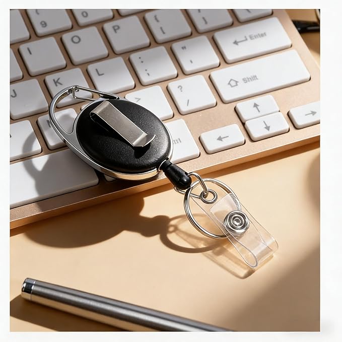 Teskyer Badge Reel, 5 Pack Retractable Badge Holders - Image 8