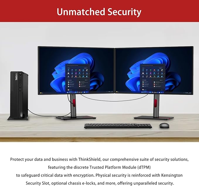 Lenovo ThinkCentre M70s Small Form Factor Business Desktop, 14th Gen Intel 10-Core i5-14400, 64GB DDR5 RAM, 2TB SSD, HDMI, DP, Wi-Fi 6, Windows 11 Pro, Bundle with Adata UC310 64GB USB Flash Drive-DeskLoop Office