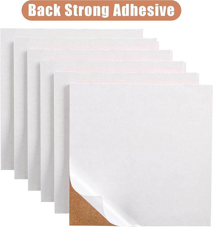 SUNGIFT Cork Board 12"x12" - 1/2" Thick Square Bulletin Boards 9 Pack Cork Tiles with 100 PCS Push Pins Mini Wall Self-Adhesive Corkboards Tiles for Wall-DeskLoop Office