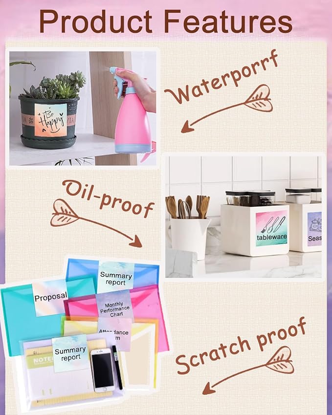 2''2'' Flower Thermal Sticker Labels, 500 Self-Adhesive Direct Thermal Labels/1 Roll, Multi-Purpose for DIY Logo Design, Name Tag, QR Code, Nebula-DeskLoop Office