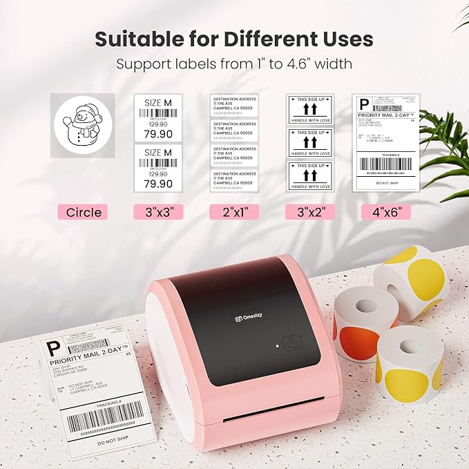 Shipping Label Printer 4x6 - Thermal Label Printer for Small Business, Shipping Packages, Home, Office, Compatible with USPS, Shopify, Amazon-DeskLoop Office
