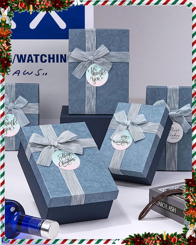 2''×2‘’ Round Circle Thermal Sticker Labels, Self-Adhesive 2 Inch Circle Direct Thermal Labels, Multi-Purpose Sticker Labels for DIY Logo Design,Name Tag,QR Code, 500 Labels/1 Roll, Gradient-DeskLoop Office