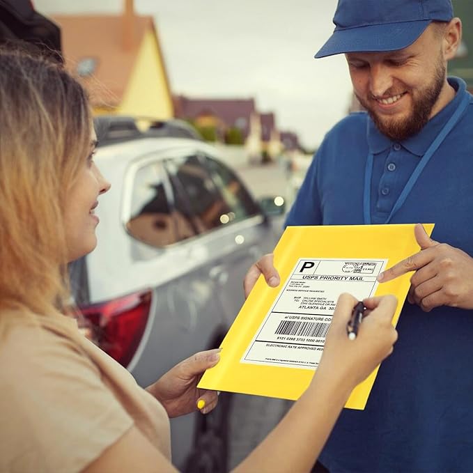 Kraft Bubble Mailers 8.5×12' Inch 25 Pack Yellow shipping envelopes Self-Seal Padded Mailing Envelopes for Jewelry Makeup Supplies and Small Business Packaging-DeskLoop Office