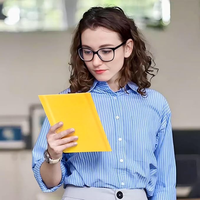 Kraft Bubble Mailers 4×8' Inch 50 Pack Yellow shipping envelopes Self-Seal Padded Mailing Envelopes for Jewelry Makeup Supplies and Small Business Packaging-DeskLoop Office