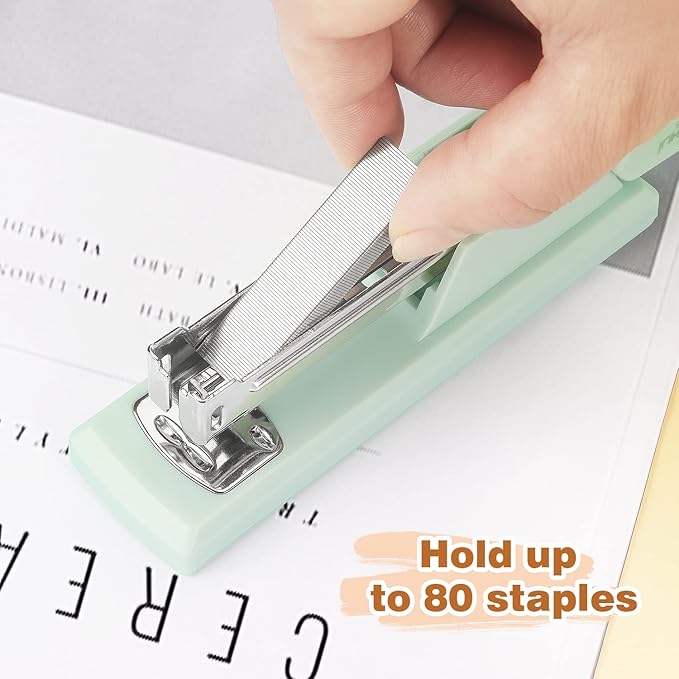 Tamaki Stapler, Office Stapler, Small Staplers for Desk, Green-DeskLoop Office