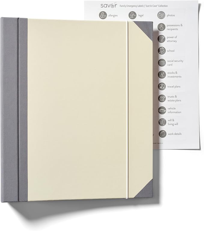 Savor | 2025 Edition The Folio™ Document Organizer | Custom Dyed Cloth-Bound Expanding File for Important Papers, Passports, Birth Certificates & More | Ideal for Home Organization & Graduation Gift-DeskLoop Office
