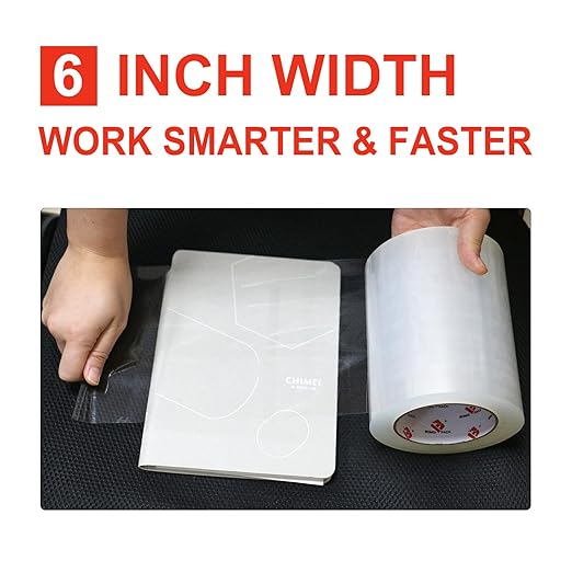 BOMEI PACK Clear Shipping Tape 6" Wide, 6 inch x 110 Yards (330ft), Industrial Grade 6 inch Heavy Duty Packing Tape for Box Office Moving, Shipping and Mailing-DeskLoop Office