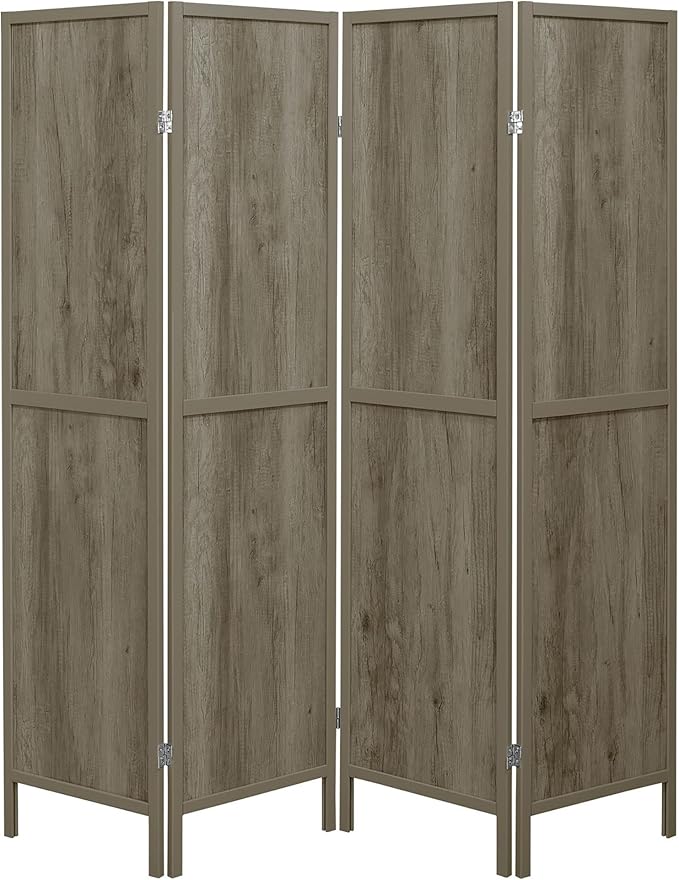 NicBex Room Divider 4 Panel Room Dividers with Sleek Legs Partition Room Dividers and Folding Privacy Screens Wall Divider for Home, Office, Room Separation,69.5" W x 0.75" D x 70.25" H, Light Grey-DeskLoop Office