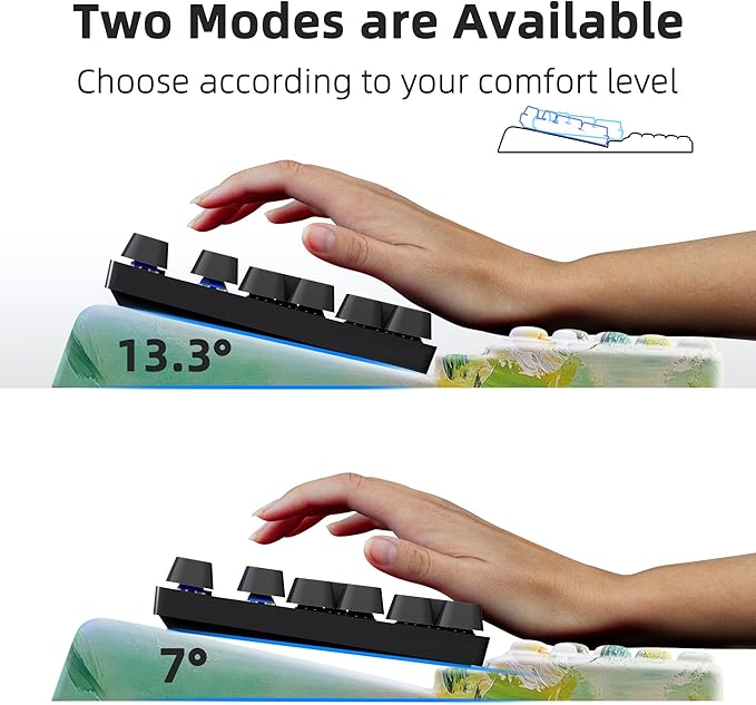 Ospelelf Keyboard Wrist Rest Pad, Comfy Ergonomic Keyboard Stand Holder, Office Desk Accessories, Work from Home Essentials, Anemone Pattern-DeskLoop Office