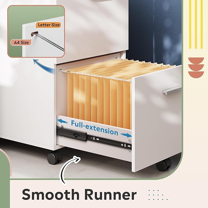 DEVAISE Wood Vertical File Cabinet-DeskLoop Office