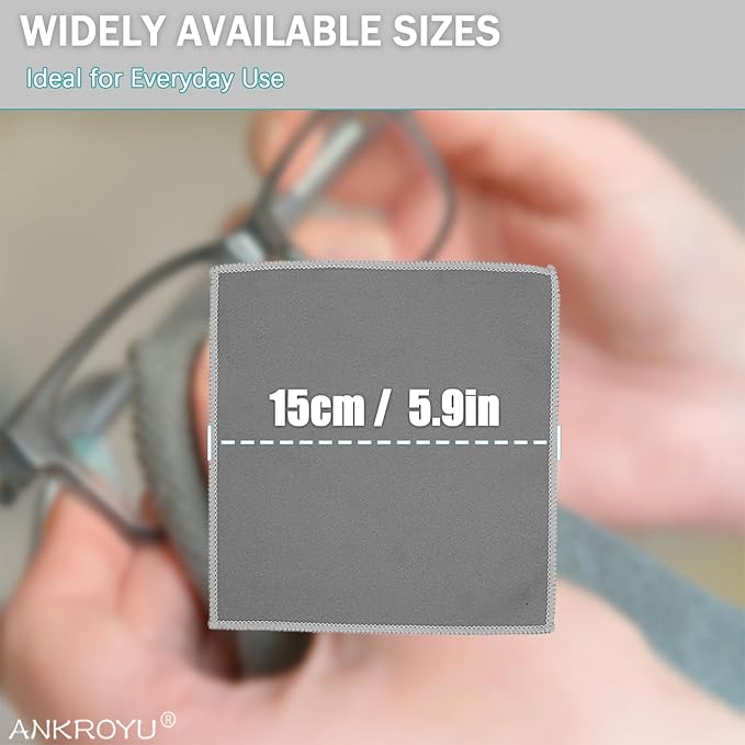 10 Cleaning Cloth, Hearing Aid Cleaning Wipes, Microfiber Dust Remover, Reusable Glasses Cleaning Wipes, Clean Dry Wipes for Glasses, Lens, Screens & More-DeskLoop Office