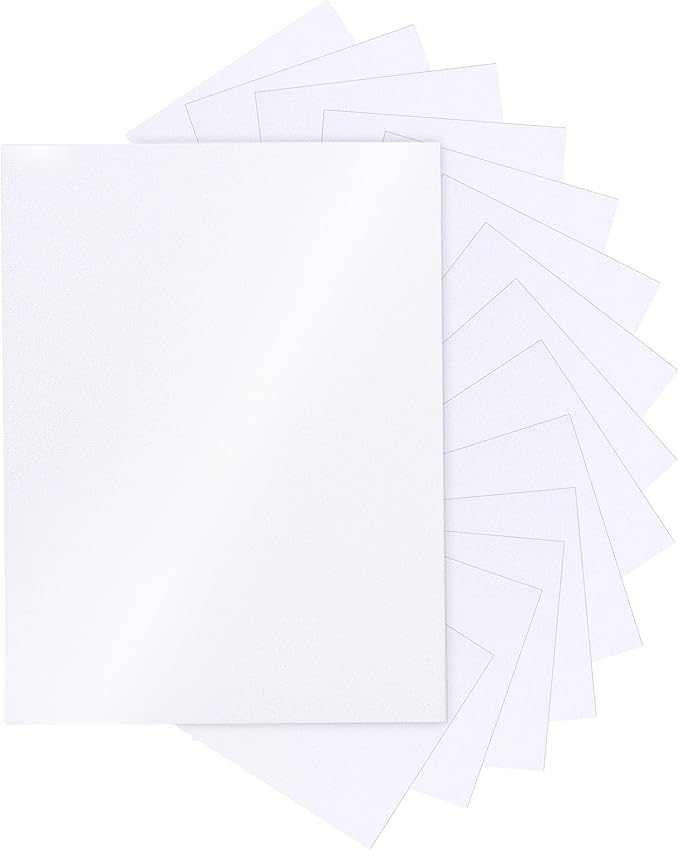 28 Sheets White Shimmer Cardstock 8.5 x 11 Printer Paper, 250gsm/92lb Heavyweight Paper Card Stock for DIY Card Making, Business Cards, Wedding Invitations, Menus, School Crafts-DeskLoop Office