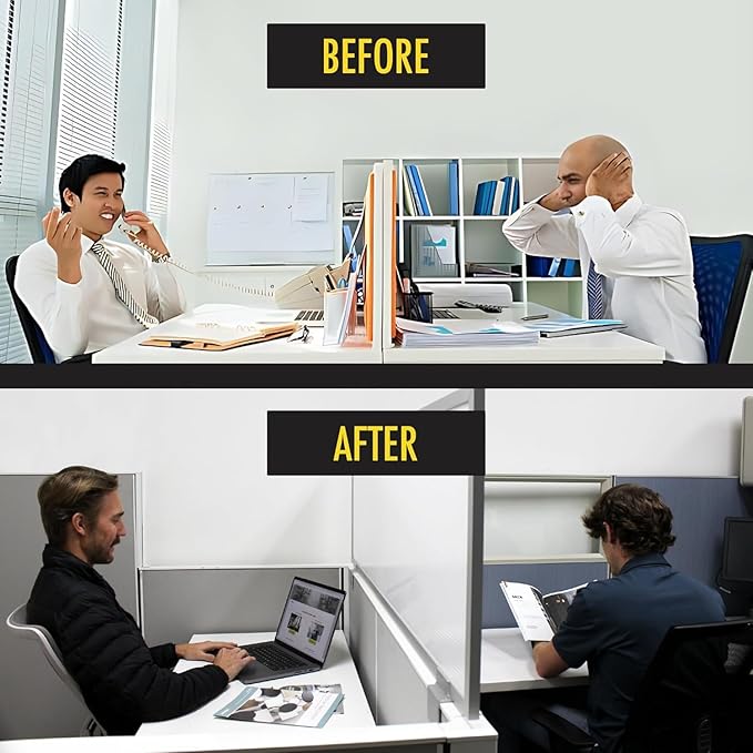 OBEX Privacy Screen & Office Panel Extender for Office Cubicles, Polycarbonate Desk Privacy Panel & Divider for Office Cubicle, 12" x 66", White-DeskLoop Office