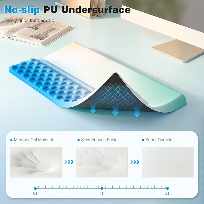 Ospelelf Ergonomic Keyboard Wrist Rest Pad Comfortable Keyboard Stand Riser Holder Pad for Office Gaming-DeskLoop Office