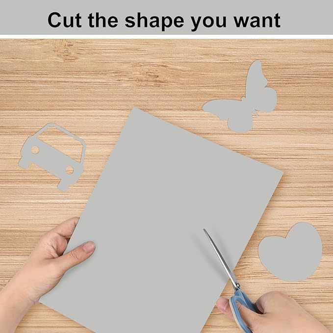 OcePor 50 Sheets Grey Cardstock Paper, Colored Printer Paper 8.5 x 11, Card Stock Thick Construction for Craft,Scrapbook,Office Printing, Invitations, Certificates,92 lb/250gsm-DeskLoop Office