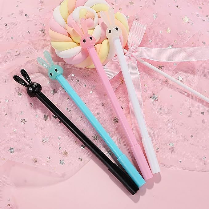 YYaaloa 32pcs Easter Ear Pens Gel Ink Pens 0.5 mm Black Ink Novelty Pens for Child, Women Coworkers Kids Office School Home Wedding Bridal Shower Gifts Party Supplies (Easter Pens 32pcs)