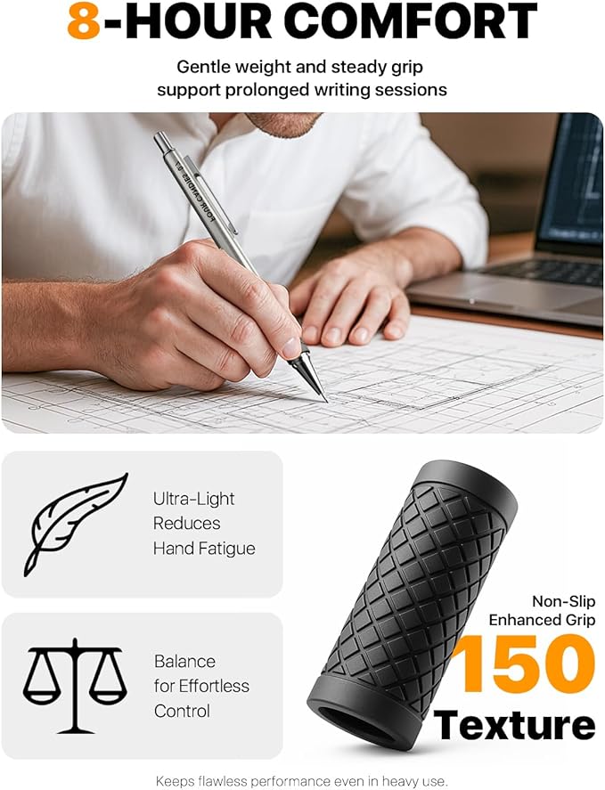 Four Candies Metal Mechanical Pencil Set - 3PCS 0.5 & 0.7 & 0.9 mm Art Pencils & 360PCS HB Lead Refills & 3PCS Erasers & 9PCS Eraser Refills, for Drawing, Writing, Sketching, Drafting - With Case-DeskLoop Office