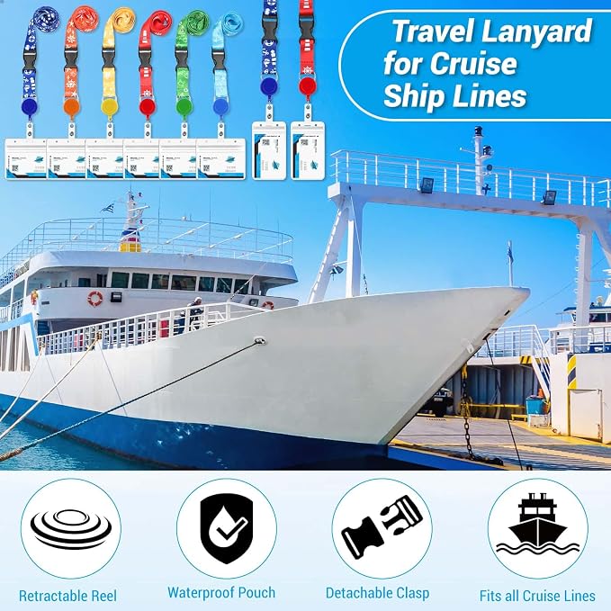 Cruise Lanyards, 6 Pack Waterproof Cruise Luggage Tags - Image 7