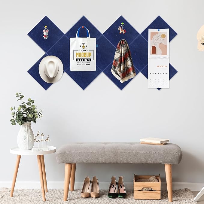 Smarpau Large Cork Board 48"x36", Bulletin Board for Walls, 12 Pack Pin Board Felt Corkboards with 35 Pushpins 50 Removable Security Stickers, Cork Boards for Office Home Decor-DeskLoop Office