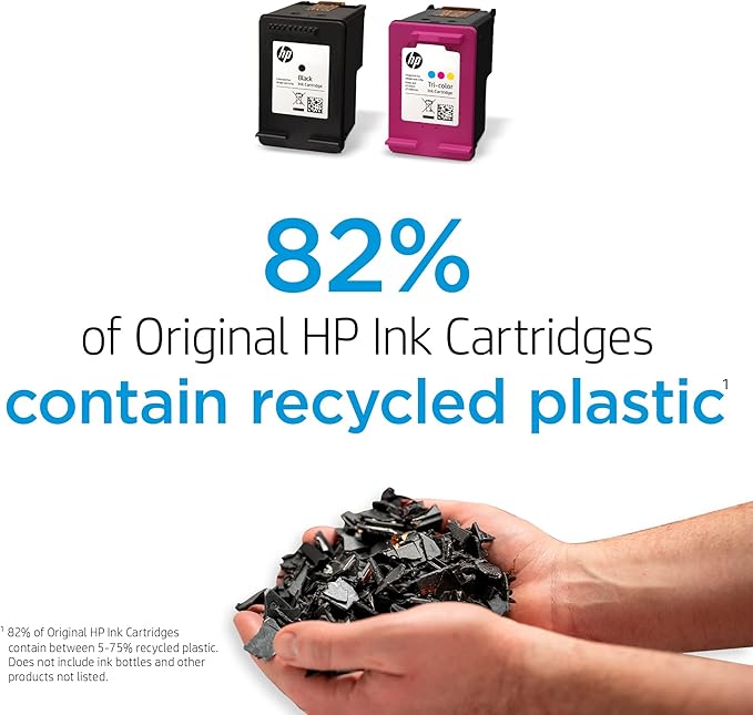 HP 63 Black Ink Cartridge for HP Printers | Works with Printer Series: DeskJet 1112, 2130, 3630; ENVY 4510, 4520; OfficeJet 3830, 4650, 5200 | Eligible for Instant Ink | F6U62AN-DeskLoop Office