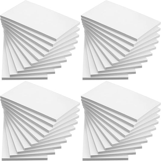 Fainne 3 x 5 Inch Paper Note Pads White Memo Pad Blank Writing Memo Scratch Paper for Waitress Waiter Book to Do Grocery List Small Notebook Restaurant Checkbook, White(40 Pack)-DeskLoop Office