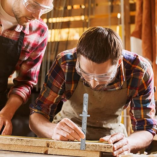 6 Inch 15 cm Pocket Ruler Flexible Precision Stainless Steel Ruler with Detachable Clips Stainless Steel Pocket Clip Scale Gauge Metric British System(15 Pieces)-DeskLoop Office