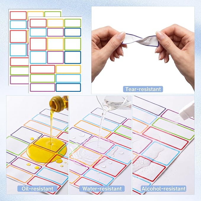 540Pcs Removable Labels, Colored Labels Stickers | Self-Adhesive Stickers - Image 7